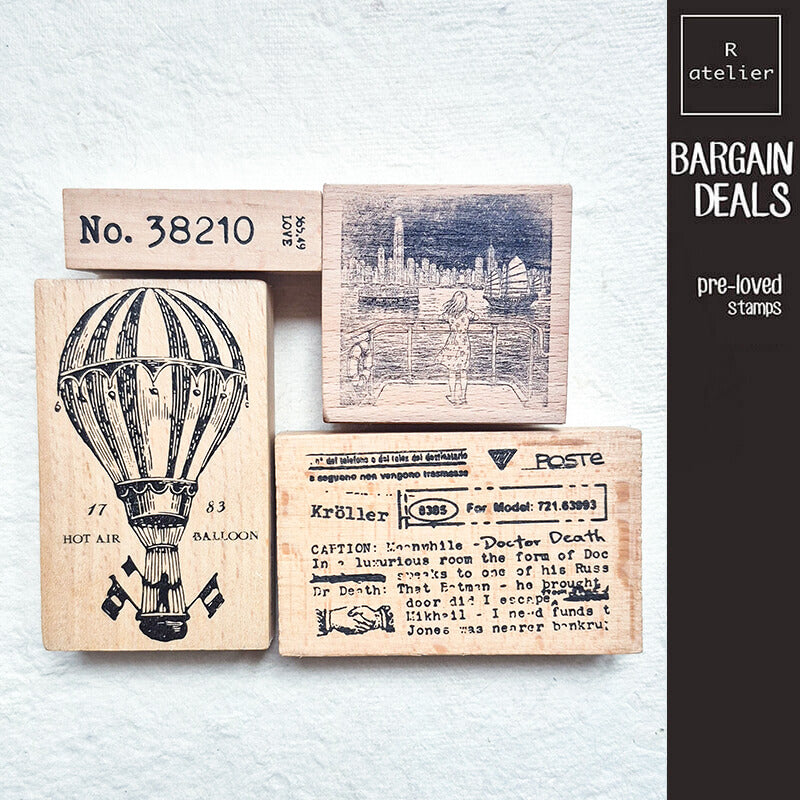 Bargain Pre-loved Scrapbooking Wooden Stamps