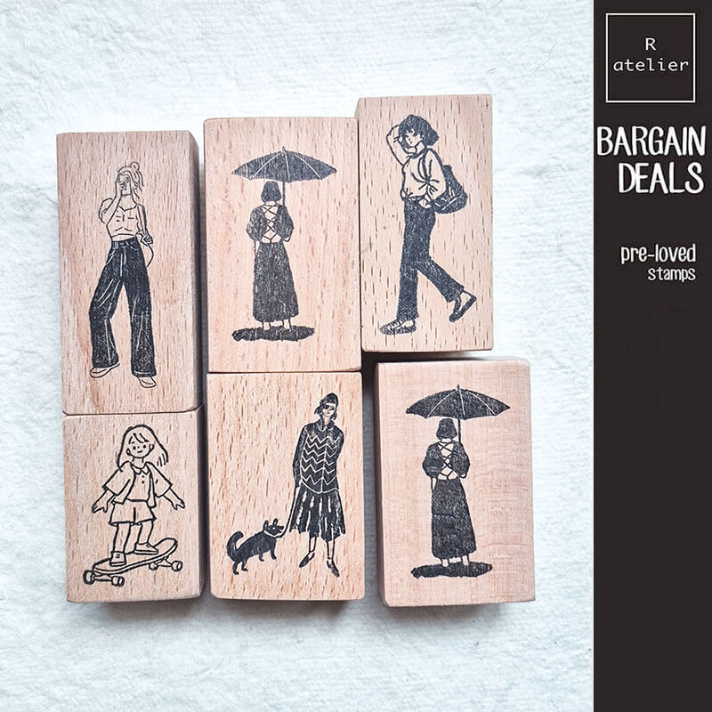 Bargain Pre-loved Scrapbooking Wooden Stamps