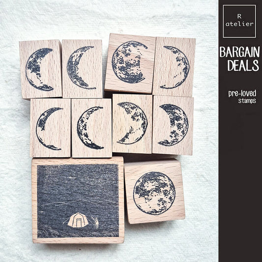 Bargain Pre-loved Scrapbooking Wooden Stamps