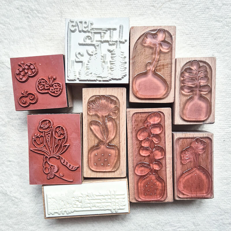 Bargain Pre-loved Scrapbooking Wooden Stamps