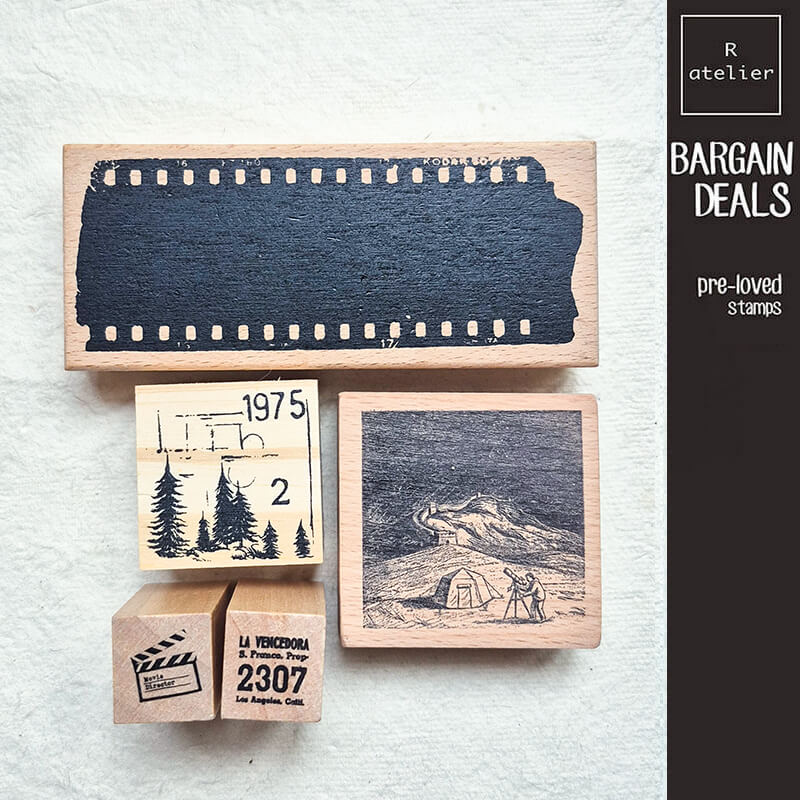 Bargain Pre-loved Scrapbooking Wooden Stamps