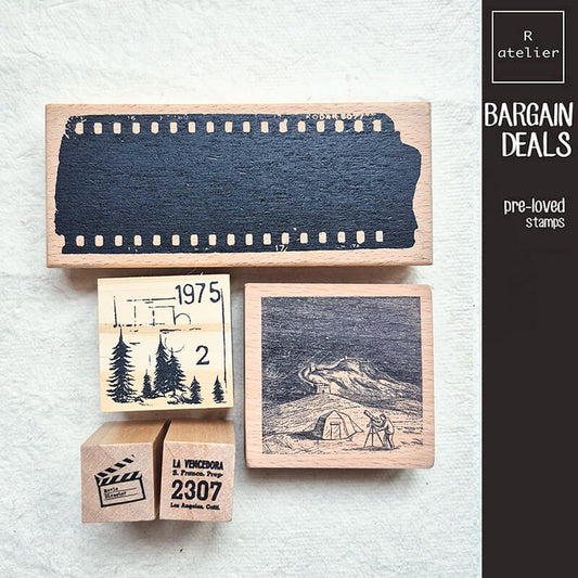 Bargain Pre-loved Scrapbooking Wooden Stamps