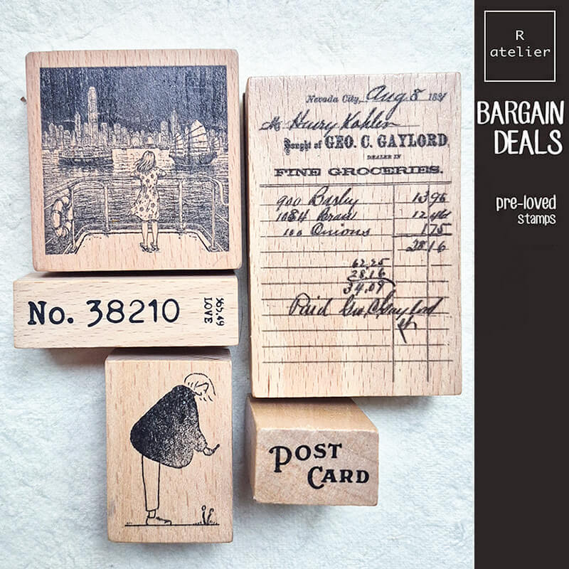 Bargain Pre-loved Scrapbooking Wooden Stamps