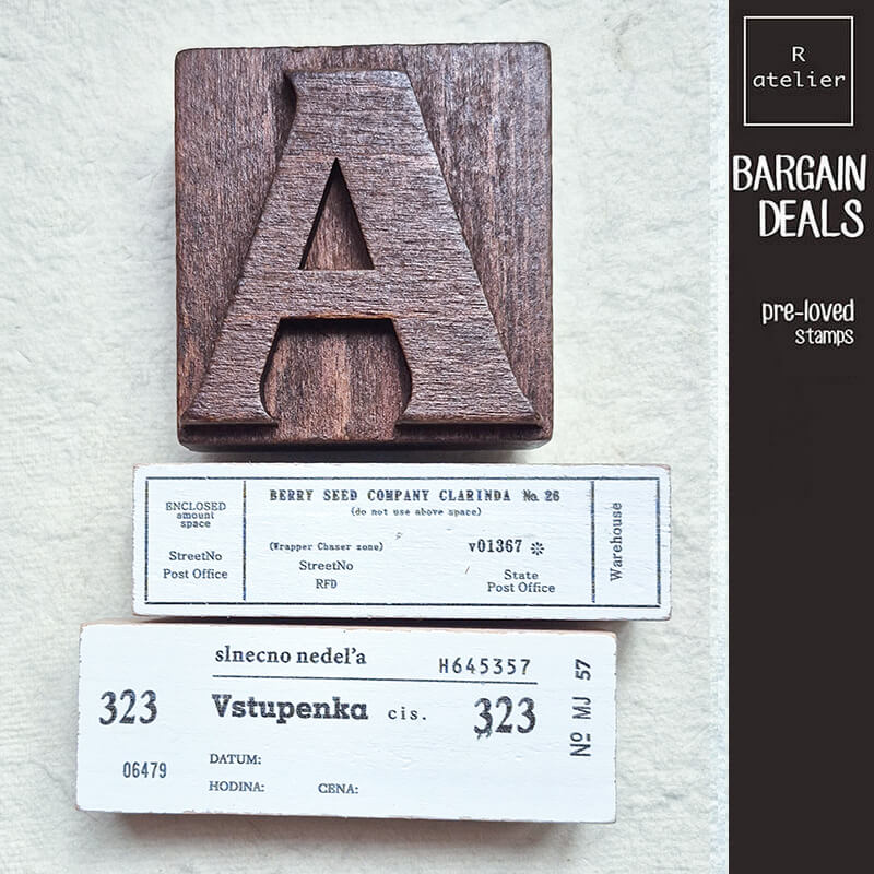 Bargain Pre-loved Scrapbooking Wooden Stamps