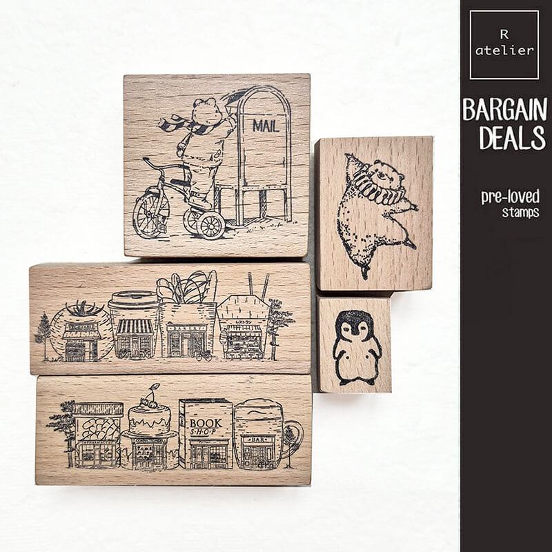 Bargain Pre-loved Scrapbooking Wooden Stamps
