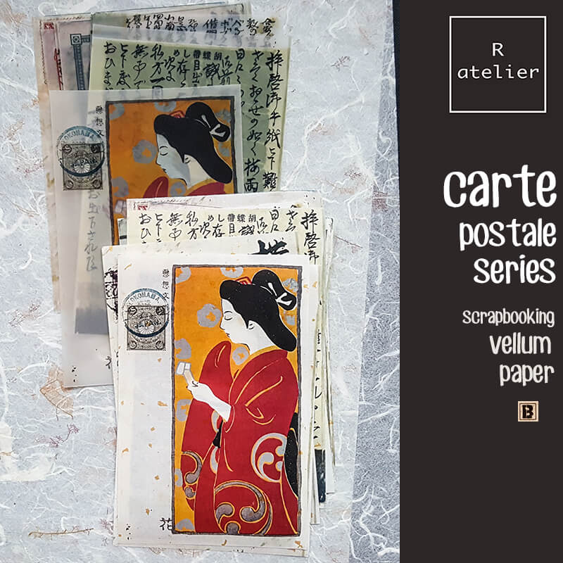 Carte Postale Postcards Series | Scrapbooking Vellum + Paper Kit