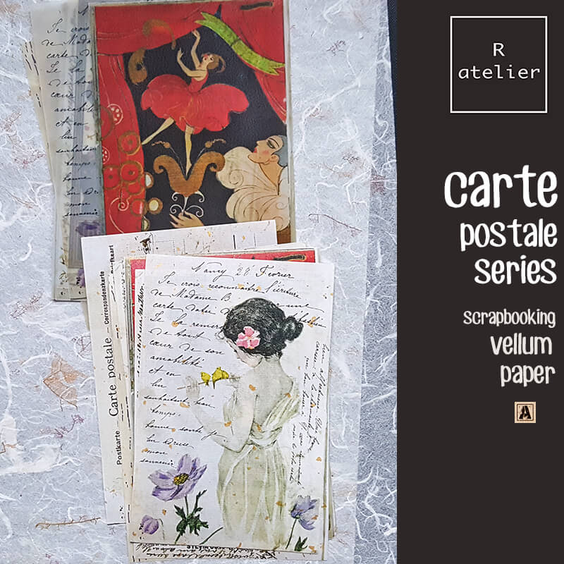 Carte Postale Postcards Series | Scrapbooking Vellum + Paper Kit