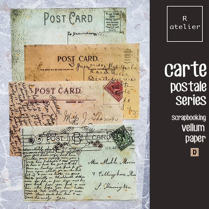 Carte Postale Postcards Series | Scrapbooking Vellum + Paper Kit