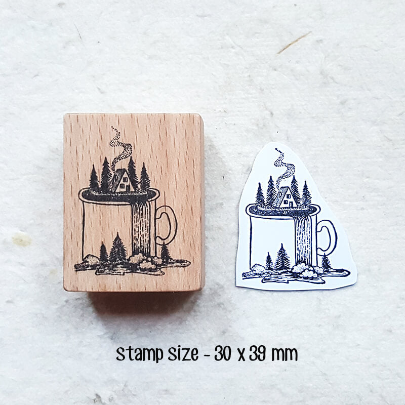 Outdoor Camping Nature LIfestyle Scrapbooking Wooden Stamps