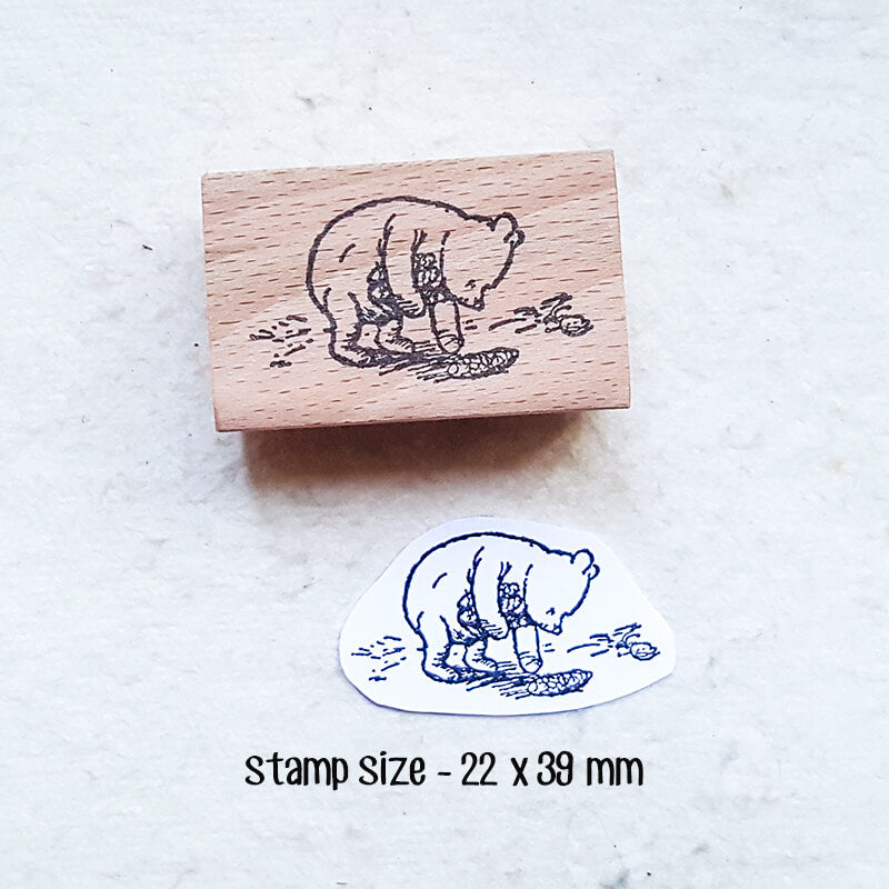 Little Bear Story Scrapbooking Wooden Stamp