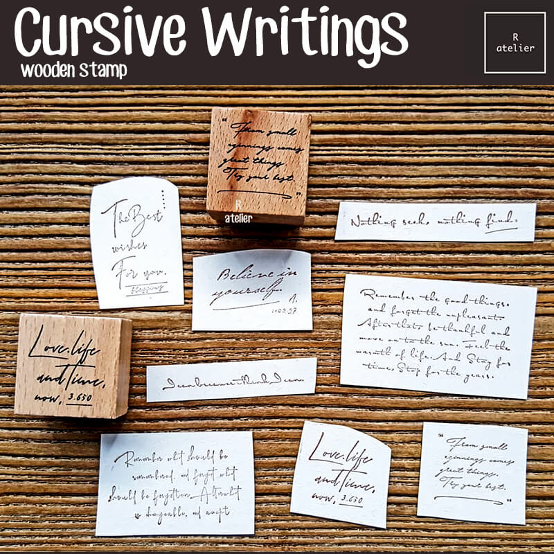 Cursive Writings Scrapbooking Stamp Set