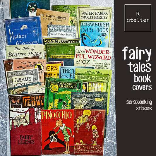 Fairy Tales Book Covers Scrapbooking Decorative Stickers