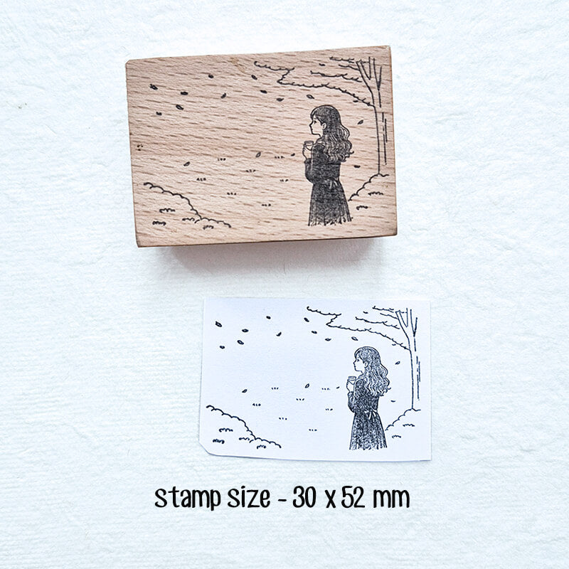 Daily Life Me Time Scrapbooking Wooden Stamp