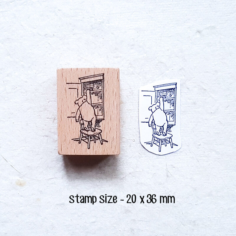 Little Bear Story Scrapbooking Wooden Stamp