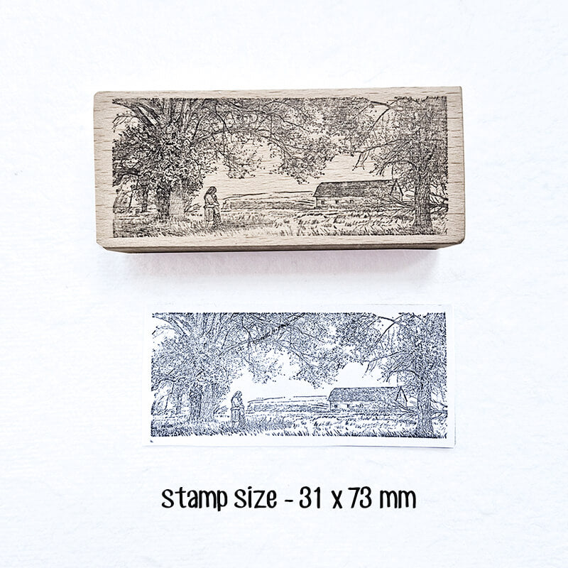 Wanderlust Alpine Mountain Hiking Travelogue (1) Scrapbooking Wooden Stamp