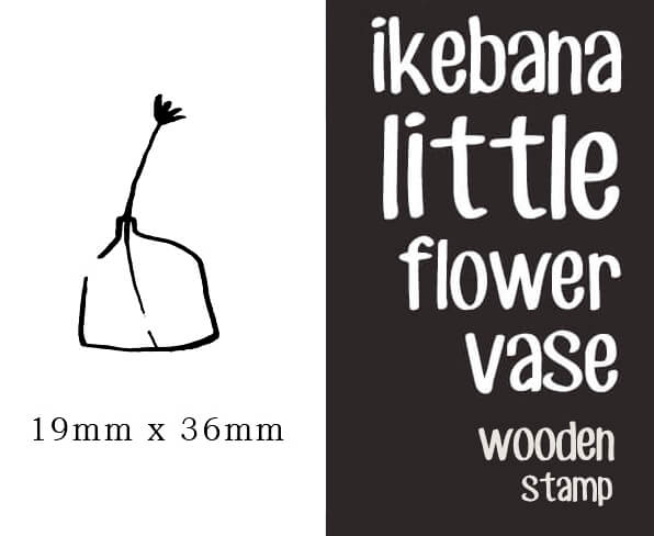 Ikebana Little Flower Vase Scrapbooking Wooden Stamps