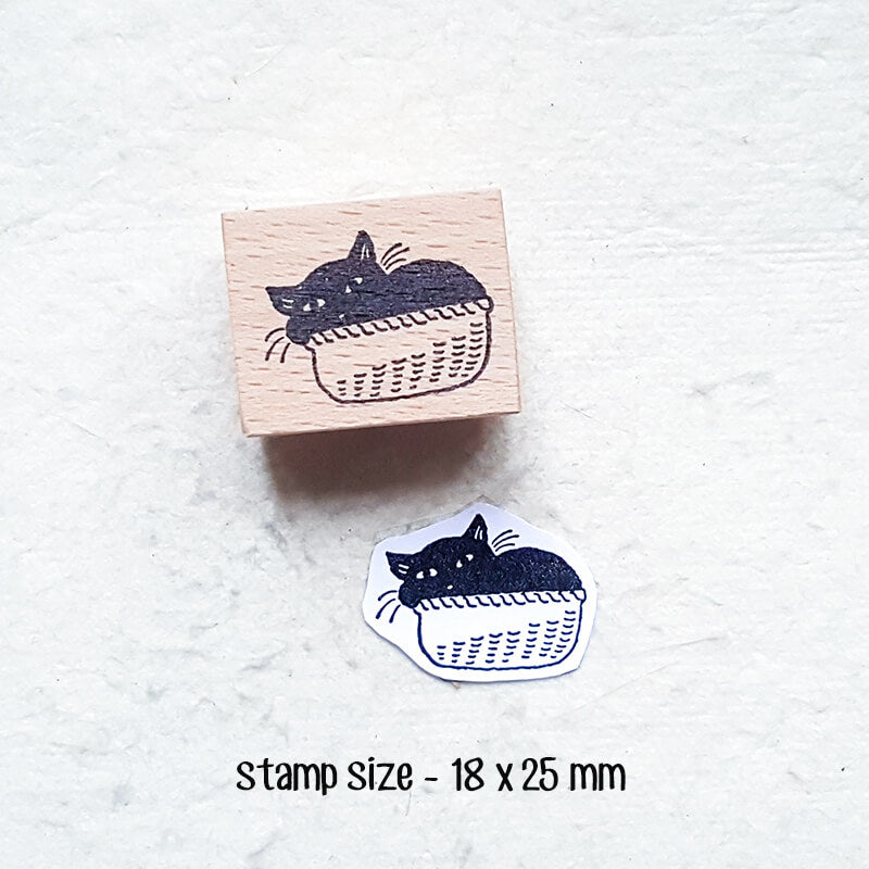 Daily Life with My Cat Scrapbooking Wooden Stamp