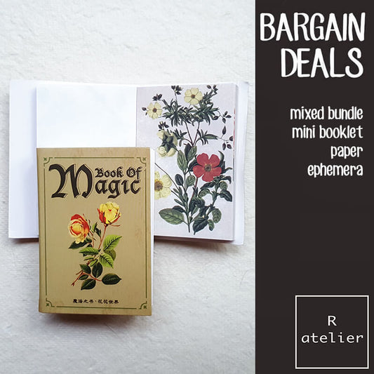 Mixed Bundle Scrapbooking Mini Booklet Paper Ephemera (Bargain Deals)