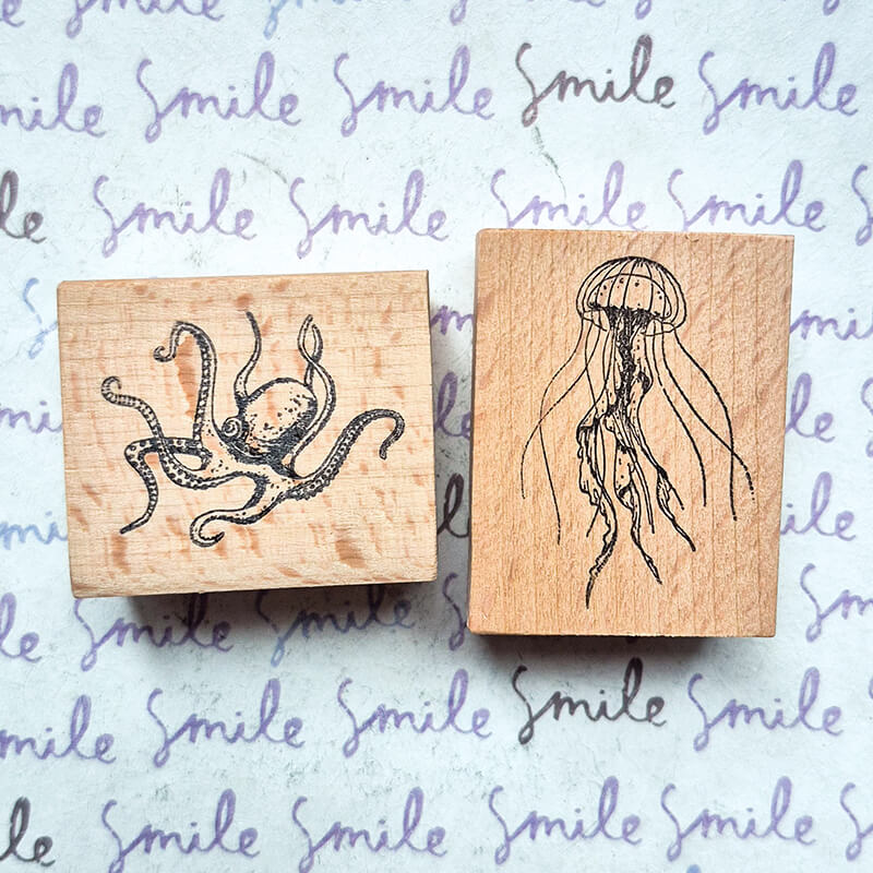 Ocean Saltwater Fish Scrapbooking Wooden Stamp