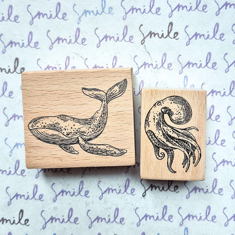 Ocean Saltwater Fish Scrapbooking Wooden Stamp