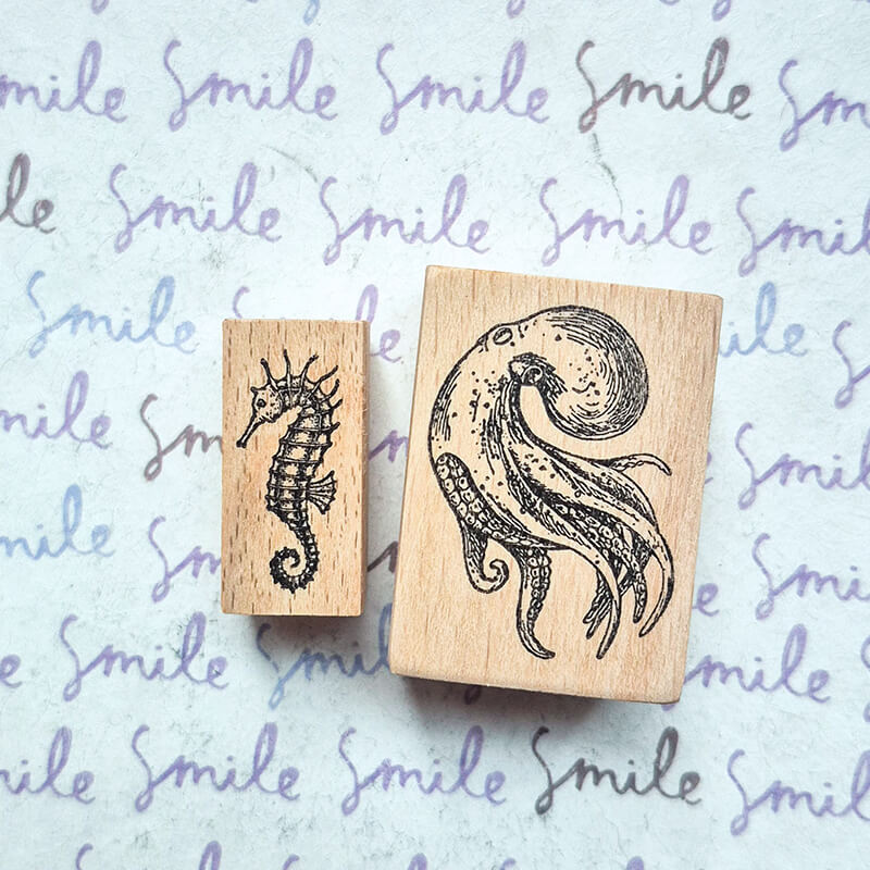 Ocean Saltwater Fish Scrapbooking Wooden Stamp