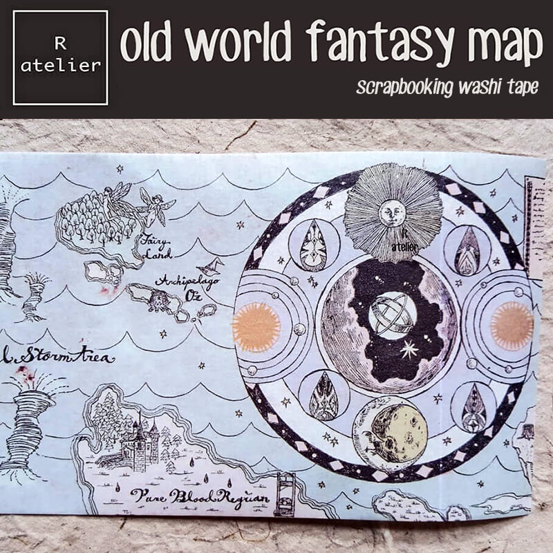 Old World Fantasy Map Scrapbooking Washi Tape