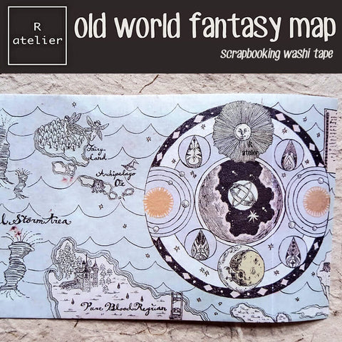 Vintage World Map Washi Tape - Wide 60mm x 8m - Collage Gift Wrap Deco –  MindTheWrap