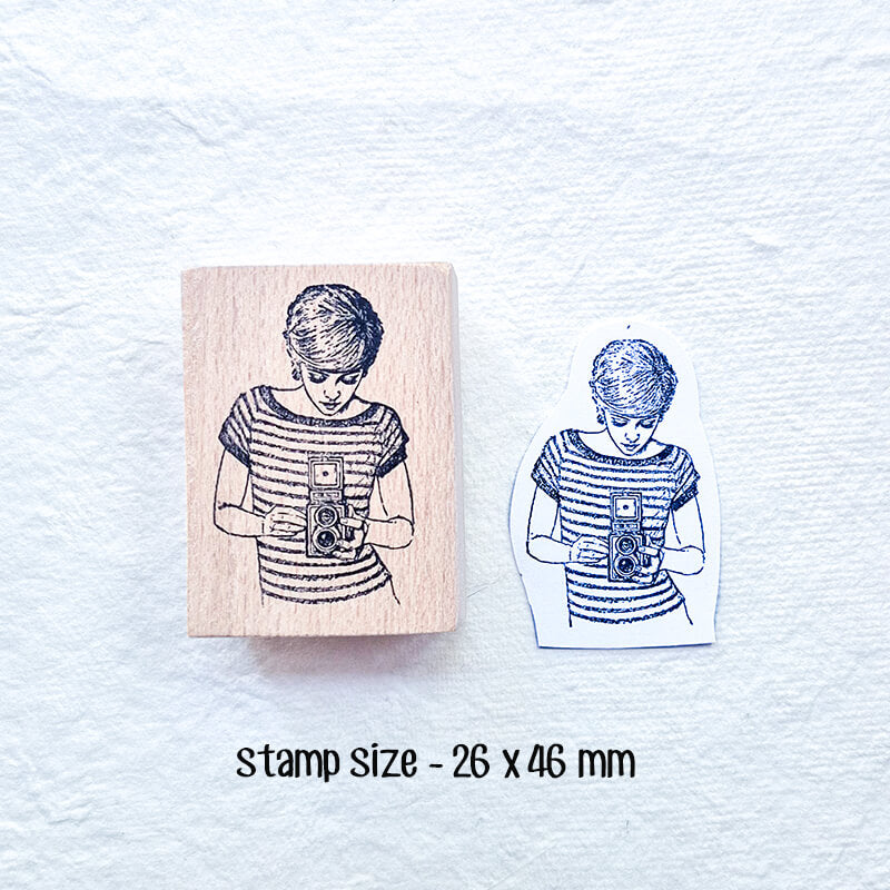 Favorite Pastimes Self-Care Me Time Scrapbooking Wooden Stamp