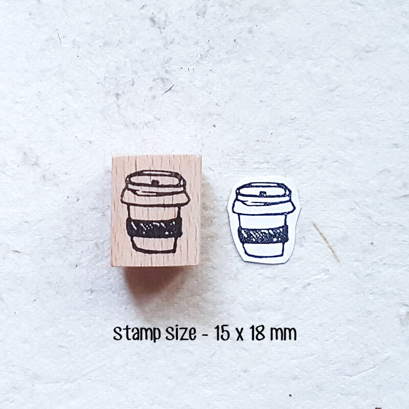 Espresso Coffee Lovers Mini Scrapbooking Wooden Stamp