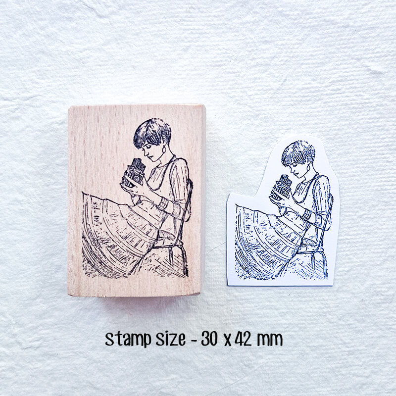 Favorite Pastimes Self-Care Me Time Scrapbooking Wooden Stamp