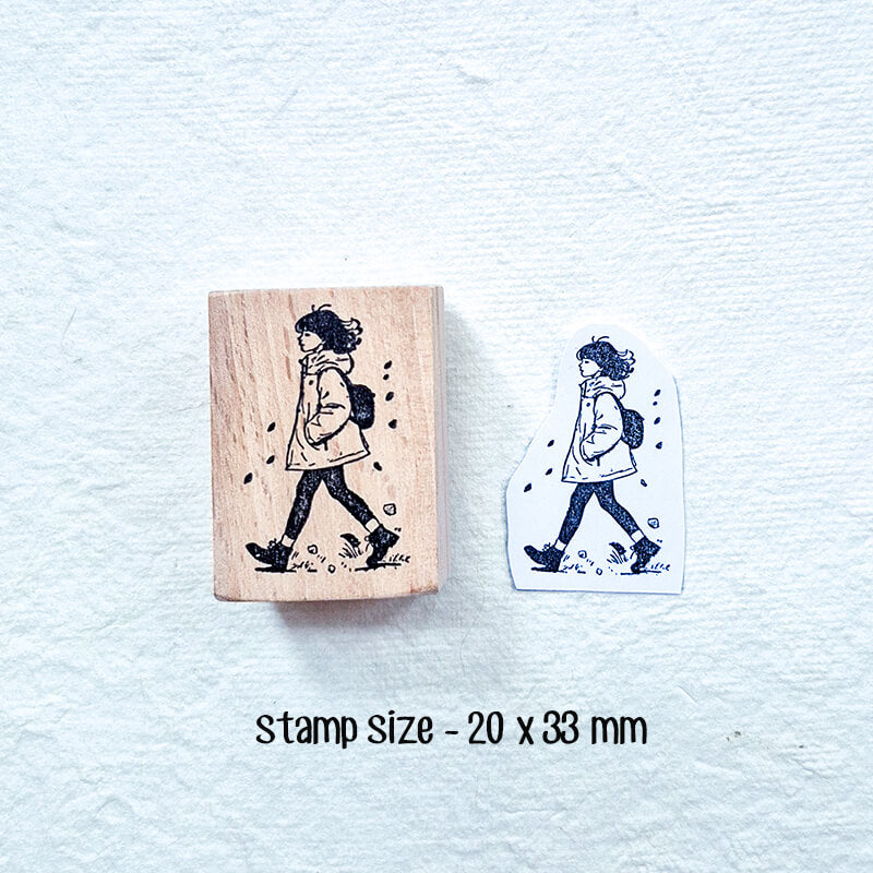 Autumn Cozy Mood Fall Winter Season Scrapbooking Wooden Stamp