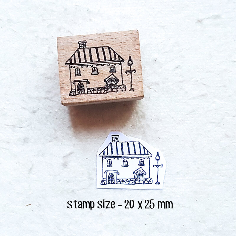 Townhomes Brownstones Houses Scrapbooking Wooden Stamp