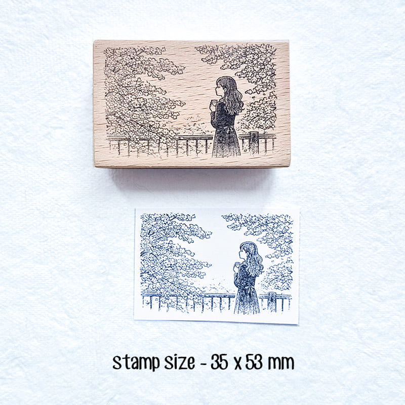 Daily Life Me Time Scrapbooking Wooden Stamp