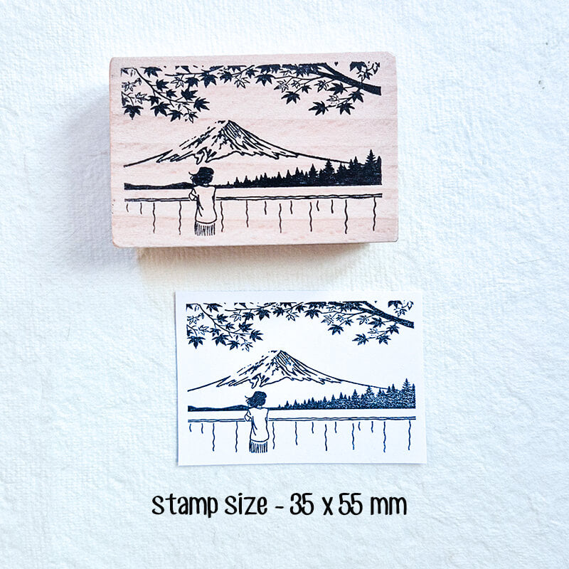 Daily Life Travelogue Scrapbooking Wooden Stamp