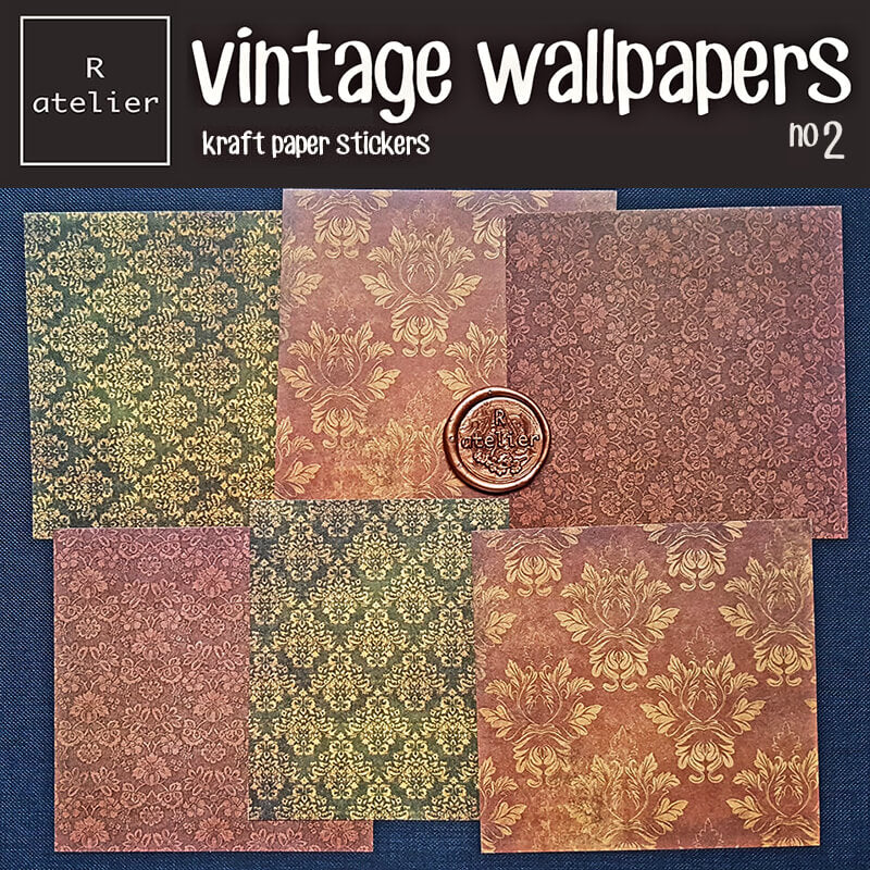 Vintage Wallpapers Scrapbooking Decorative Stickers