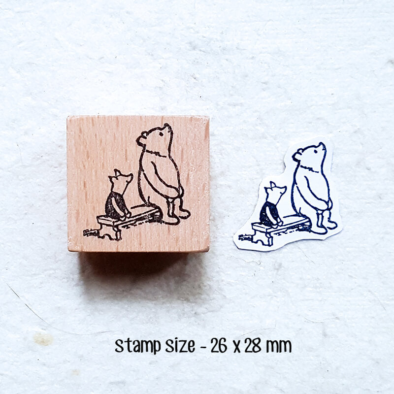 Little Bear Story Scrapbooking Wooden Stamp