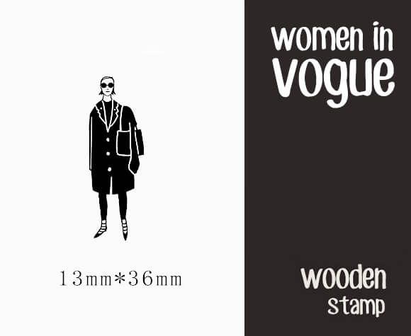 Women in Vogue Scrapbooking Wooden Stamps