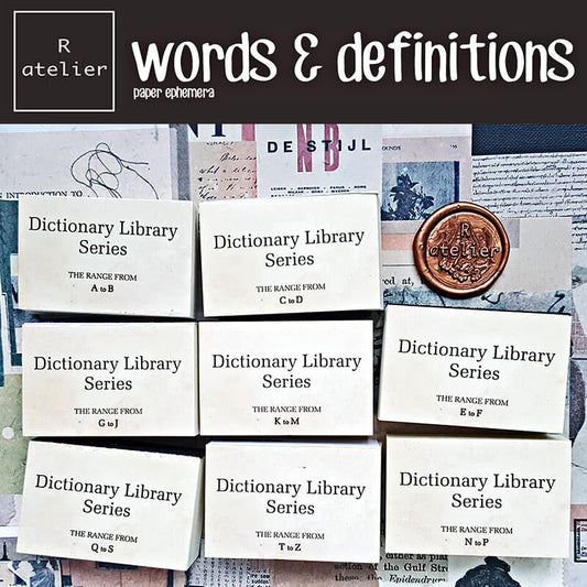 Dictionary Words & Definitions Scrapbooking Paper Ephemera