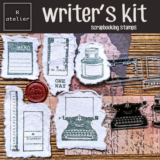 Writer's Kit Scrapbooking Clear Stamps