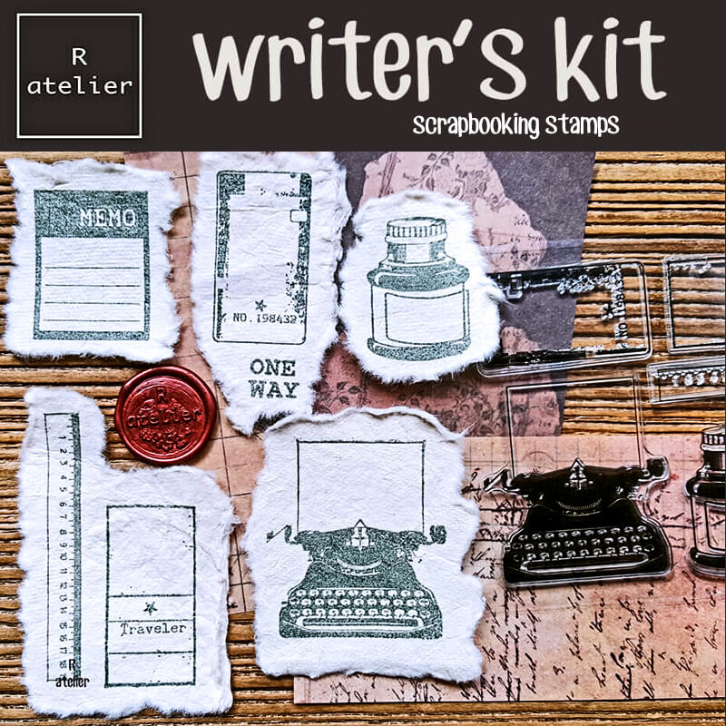 Writer's Kit Scrapbooking Clear Stamps