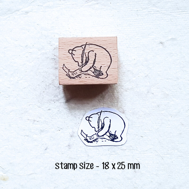 Little Bear Story Scrapbooking Wooden Stamp