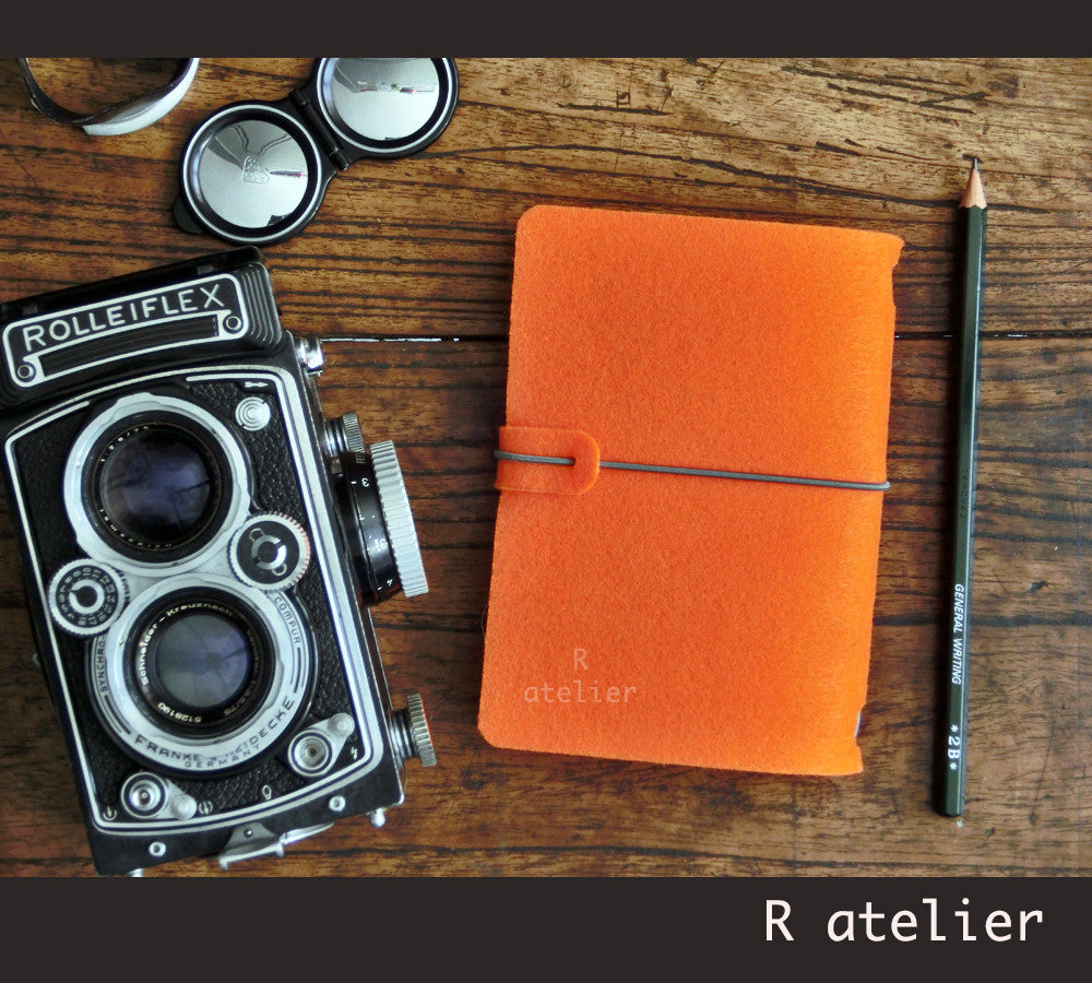 Midori Traveler's Notebook | Felt Journal Cover | Passport Size Starter Kit