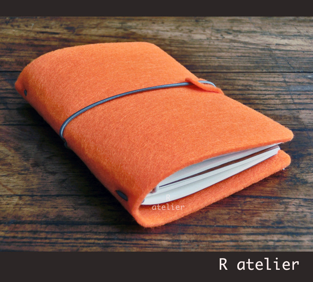 Midori Traveler's Notebook | Felt Journal Cover | Passport Size Starter Kit