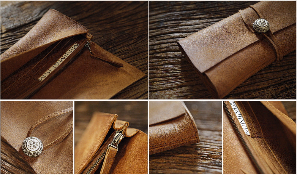 Handmade Leather Clutch Wallet