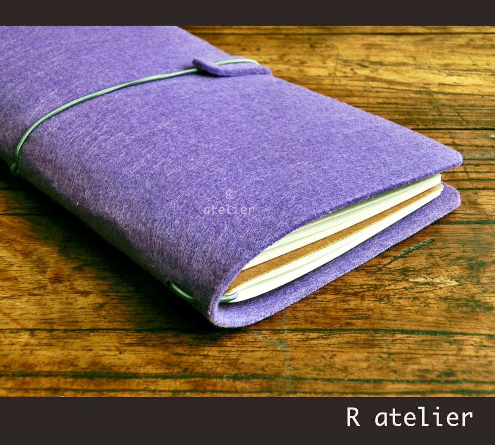 Midori Traveler's Notebook | Felt Journal Cover | Standard Size Starter Kit