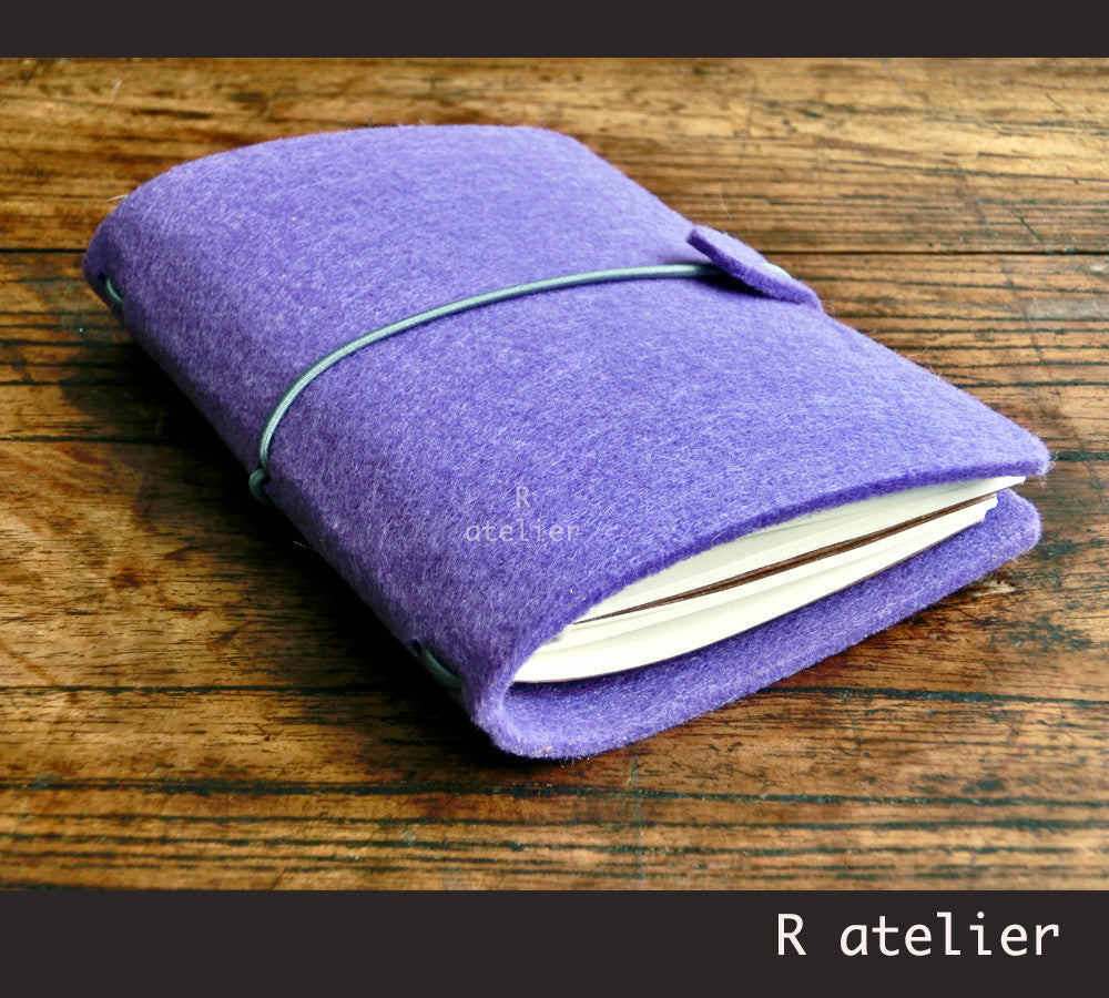 Midori Traveler's Notebook | Felt Journal Cover | Passport Size Starter Kit