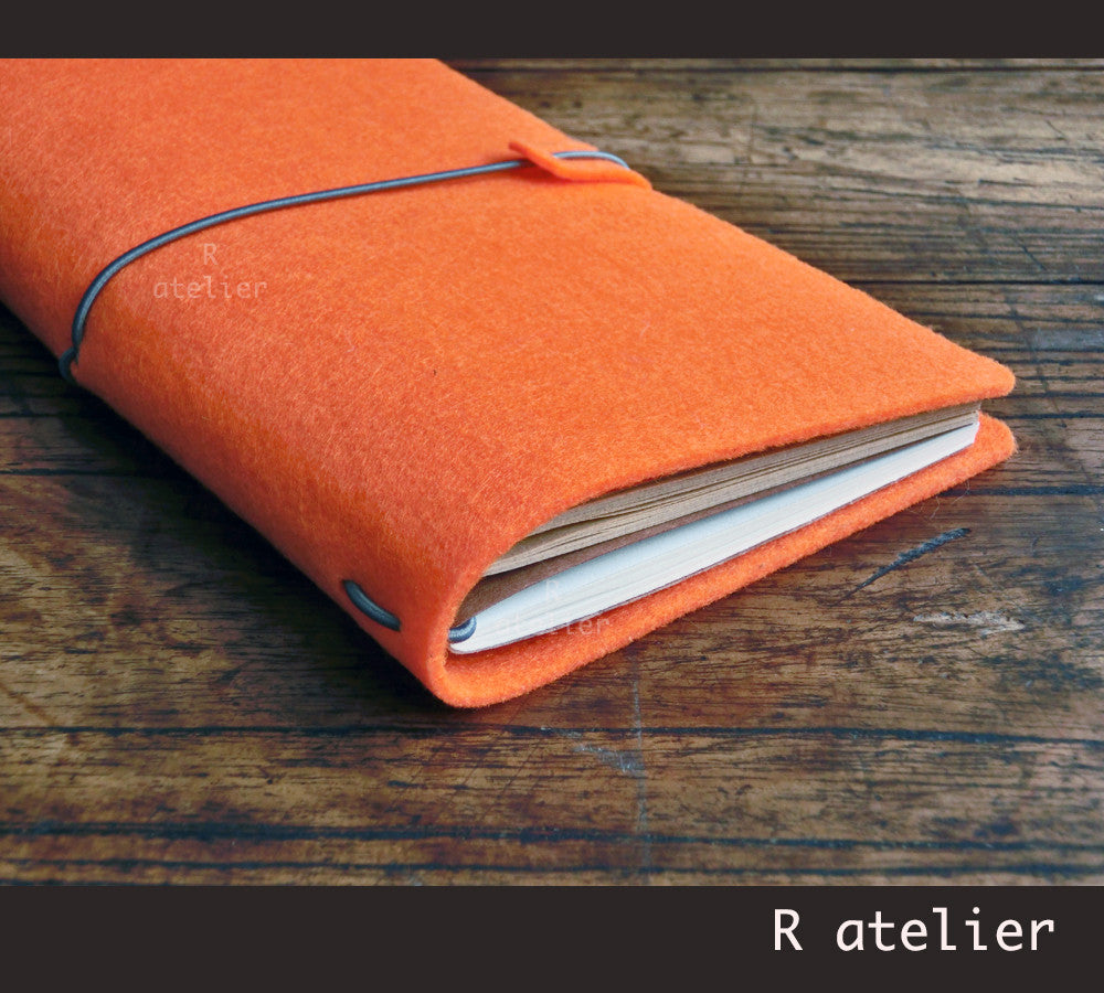 Midori Traveler's Notebook | Felt Journal Cover | Standard Size Starter Kit