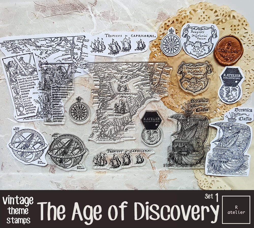 The Age of Discovery Exploration Scrapbooking Clear Stamps