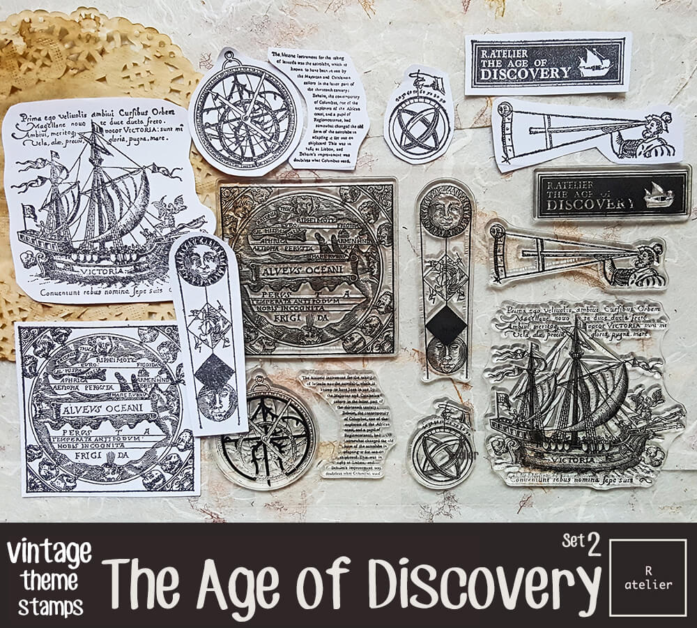 The Age of Discovery Exploration Scrapbooking Clear Stamps