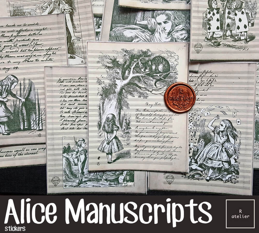 Alice Manuscripts | Scrapbooking Washi Stickers Kit